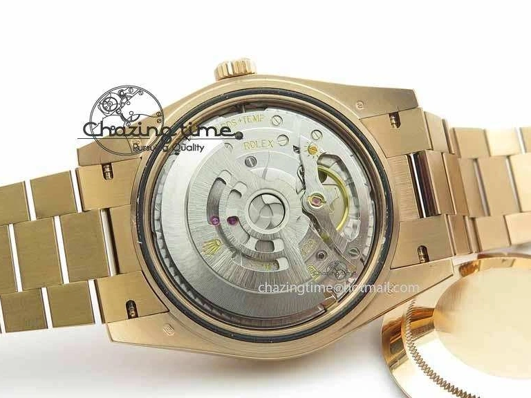 MiroTime 0318 Sophisticated Day-Date 40mm 228239 RG Noob 1:1 Best Edition Brown Roman Dial On RG President Bracelet A 3707